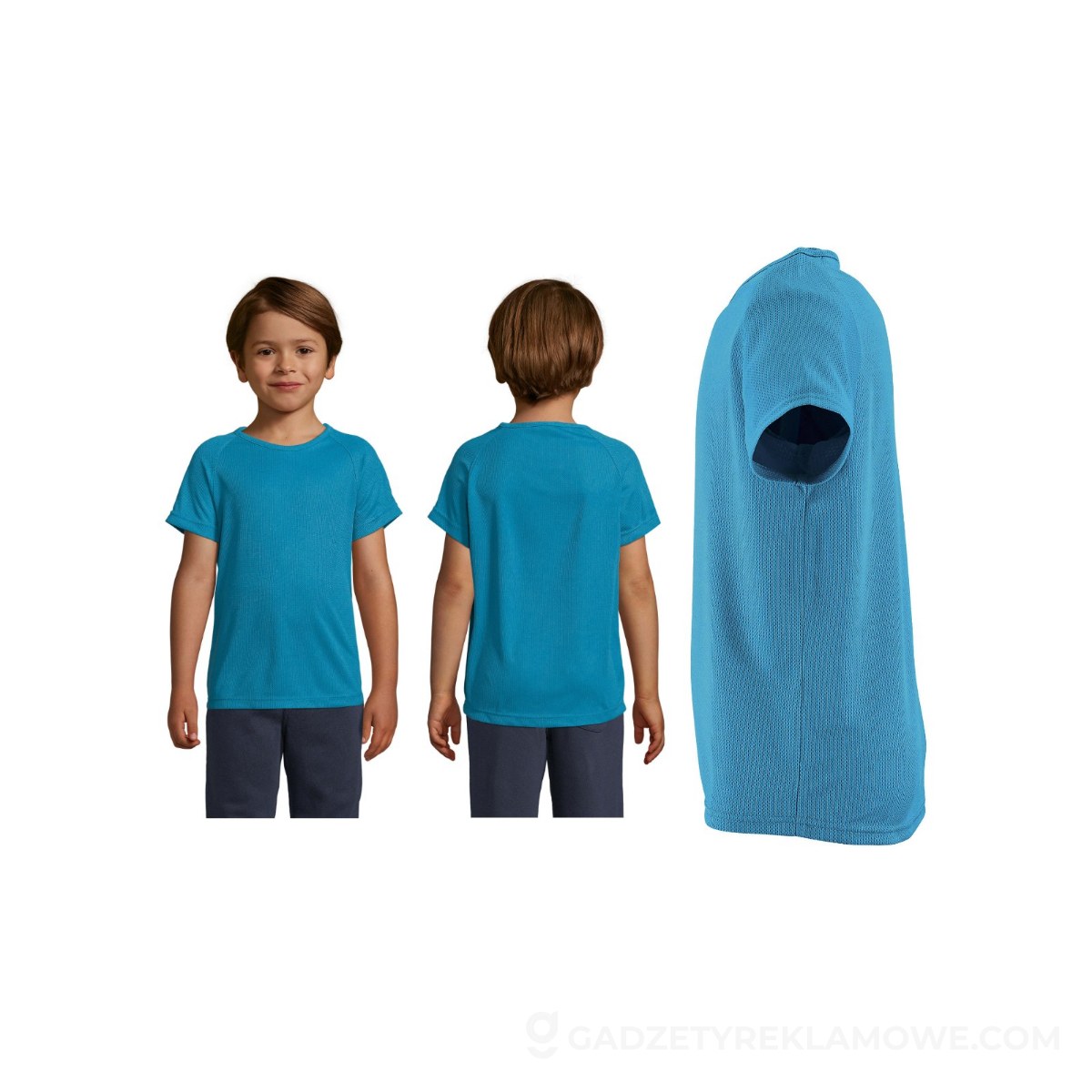 SPORTY Dziecięcy T-Shirt SPORTY KIDS - Aqua - XL