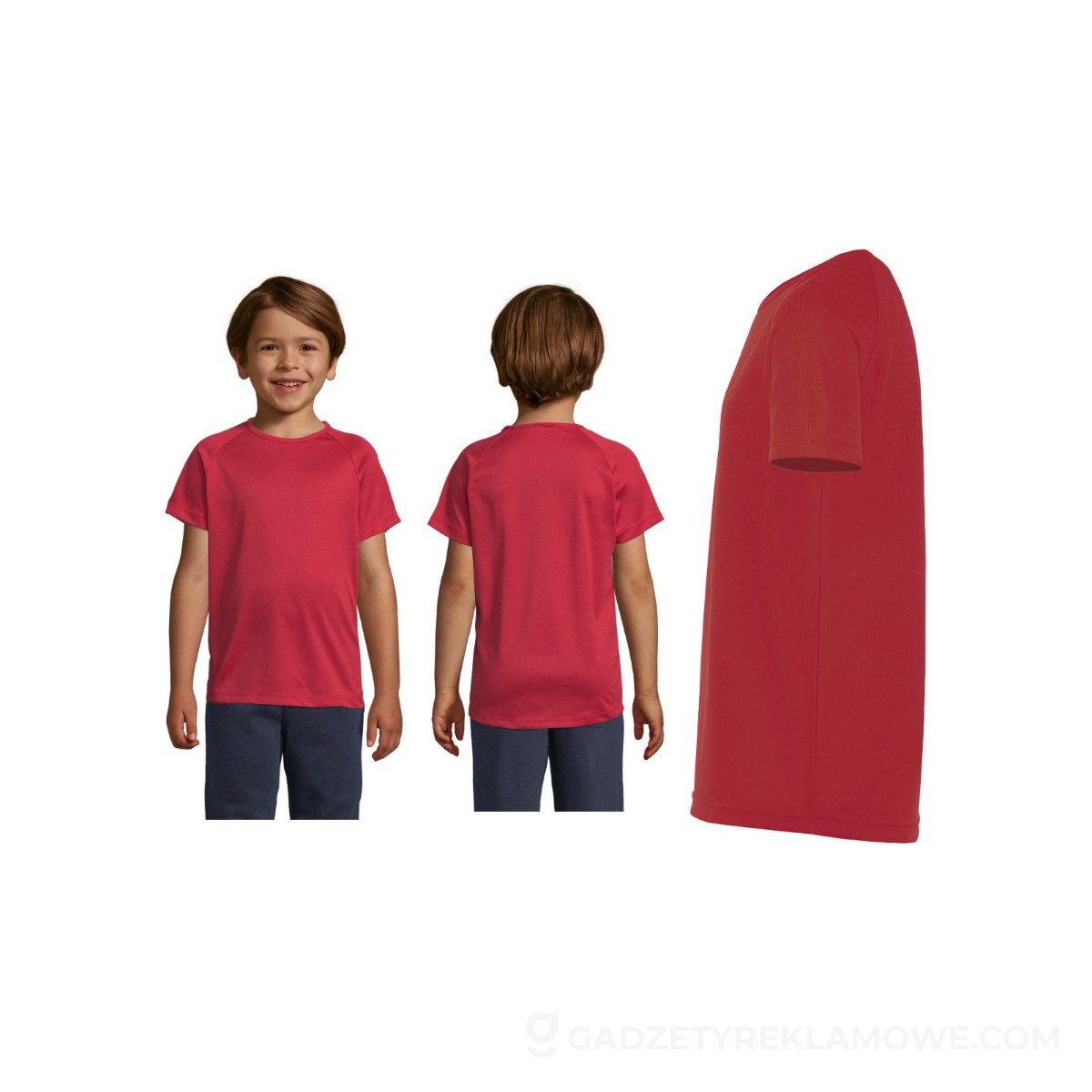 SPORTY Dziecięcy T-Shirt SPORTY KIDS - Czerwony - XXL