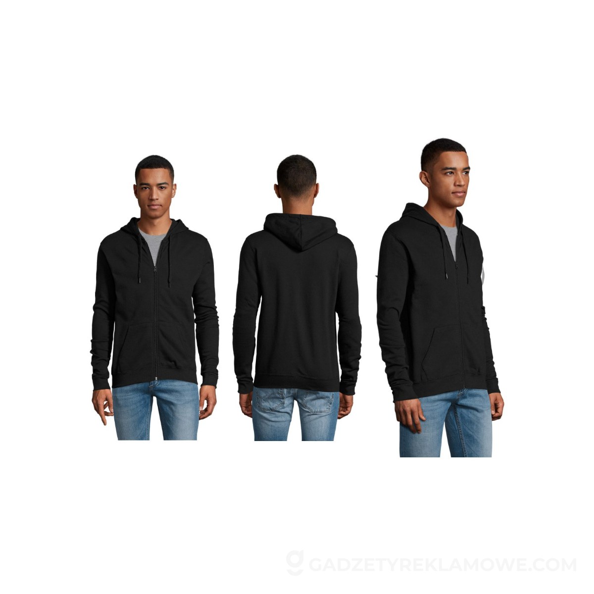 STONE UNI HOODIE 260g STONE - Czarna - S