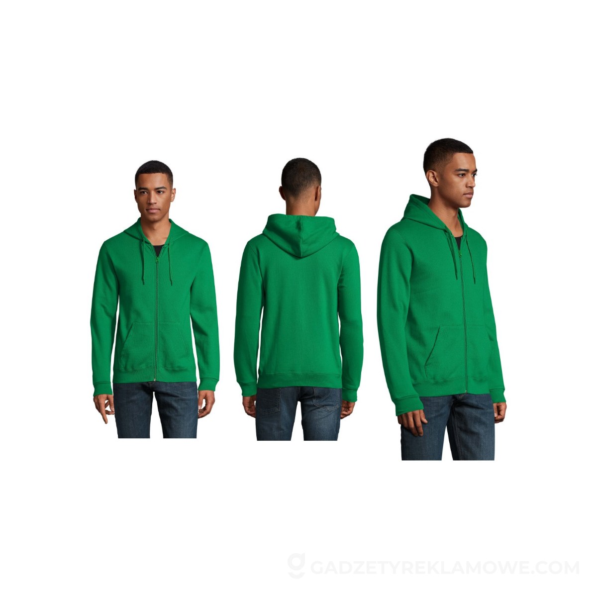 STONE UNI HOODIE 260g STONE - Zielona - 3XL