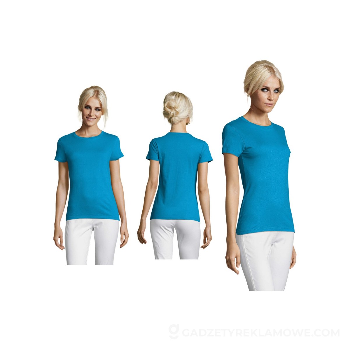 REGENT Damski T-Shirt 150g REGENT WOMEN - Aqua - L