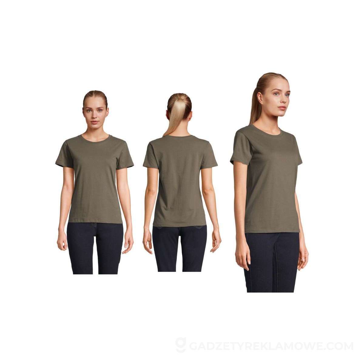 S01825-AR-M-wariantu-watermark REGENT Damski T-Shirt 150g REGENT WOMEN - Army - M