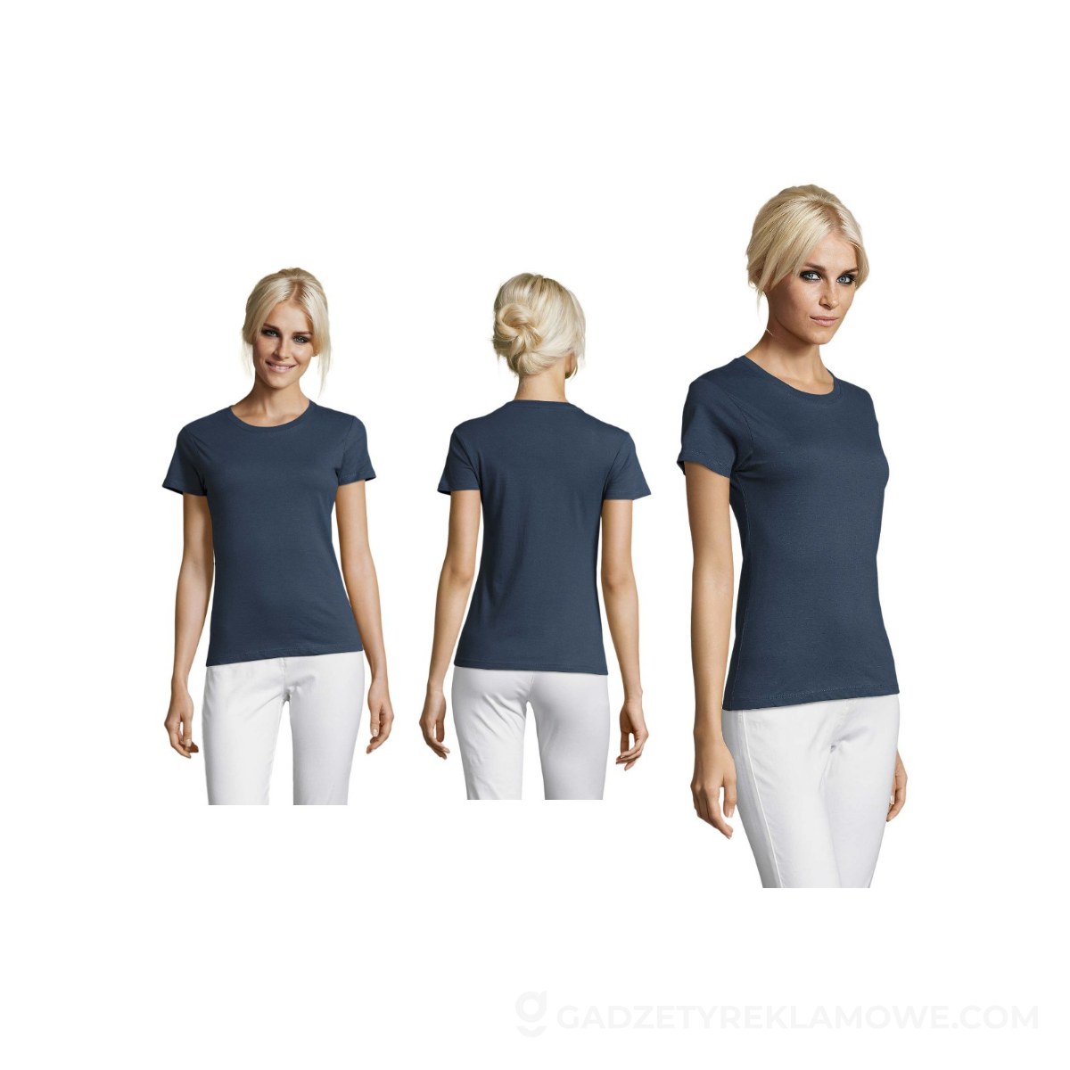 REGENT Damski T-Shirt 150g REGENT WOMEN - Denimowa - XXL