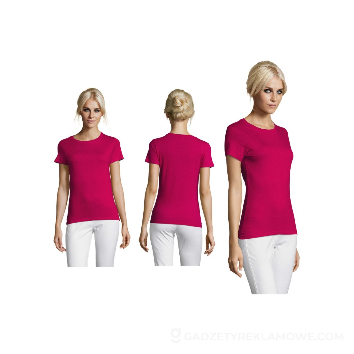 REGENT Damski T-Shirt 150g REGENT WOMEN - Fuchsia - L
