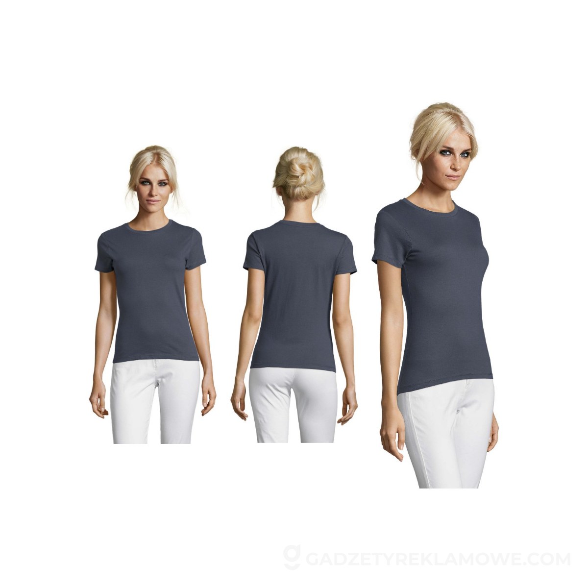 REGENT Damski T-Shirt 150g REGENT WOMEN - Mysi Szary - 3XL