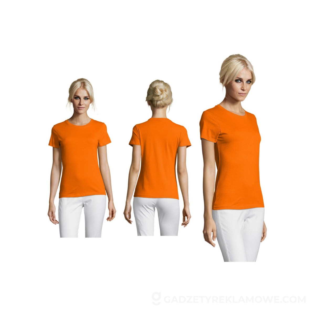 REGENT Damski T-Shirt 150g REGENT WOMEN - Pomarańczowy - M