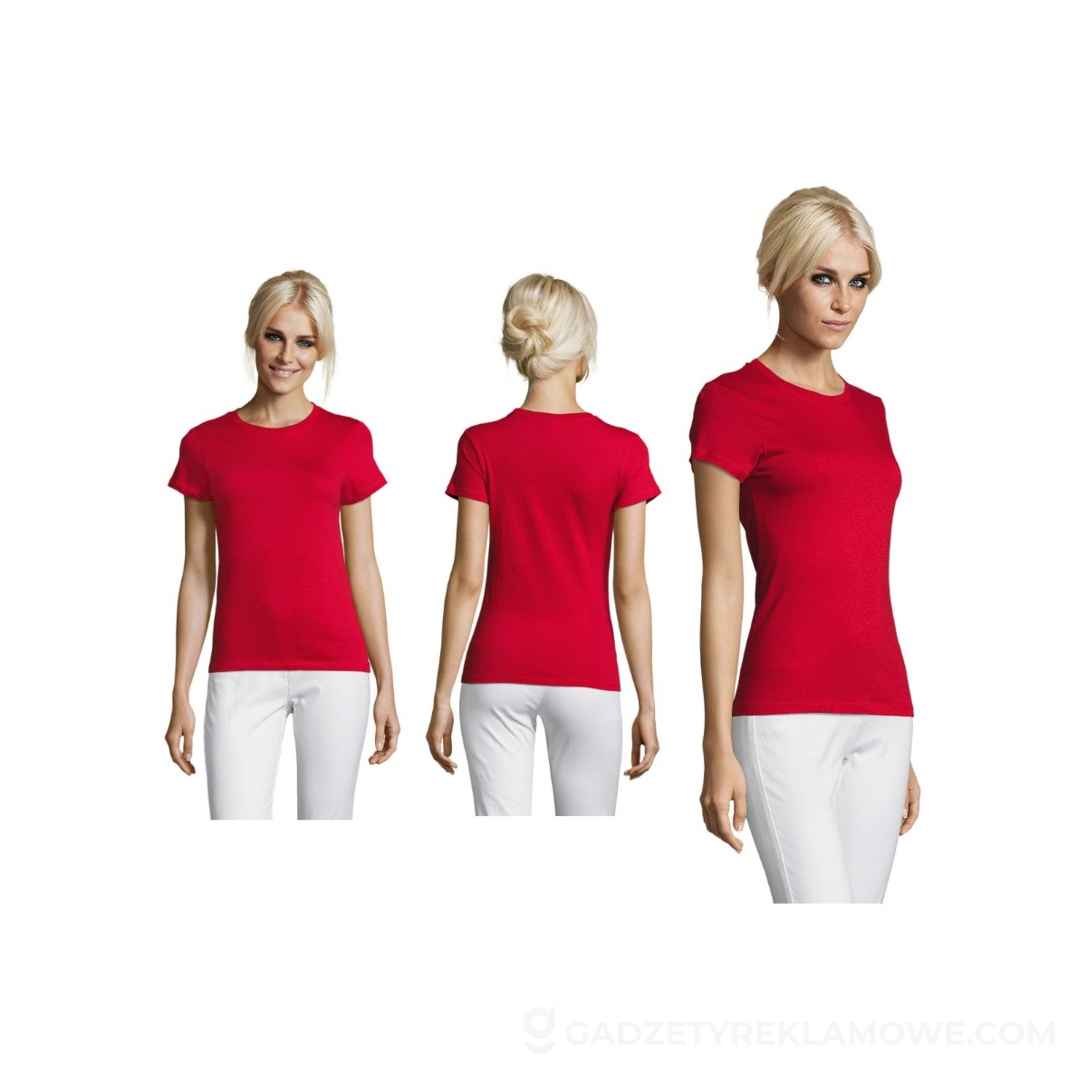 REGENT Damski T-Shirt 150g REGENT WOMEN - Czerwona - M