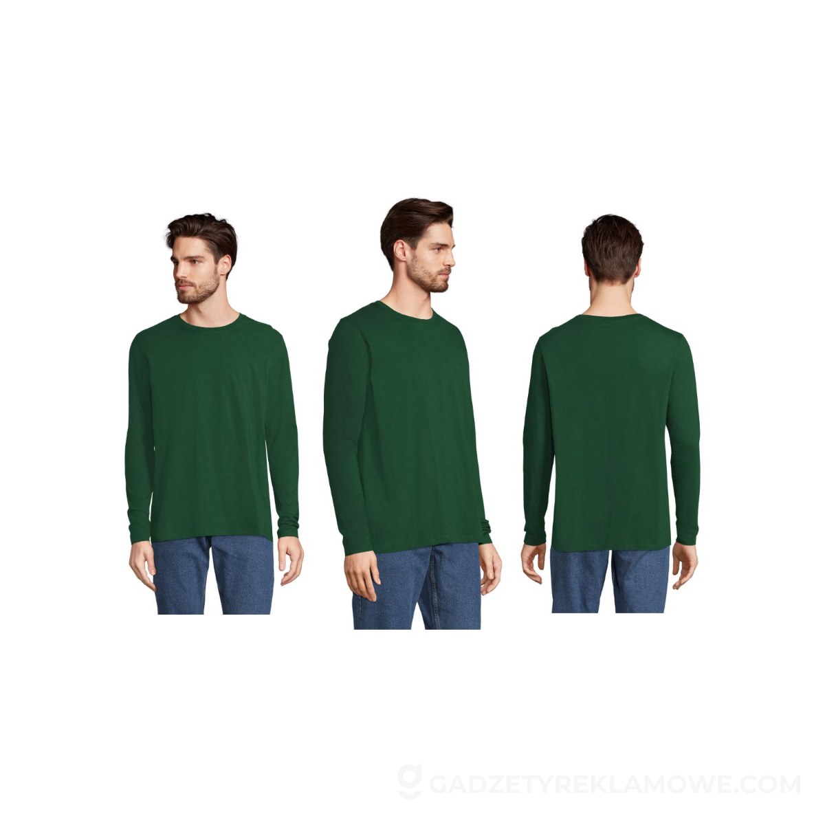 IMPERIAL LSL MEN t-shirt 190g IMPERIAL LSL MEN - Ciemno-Zielony - XL