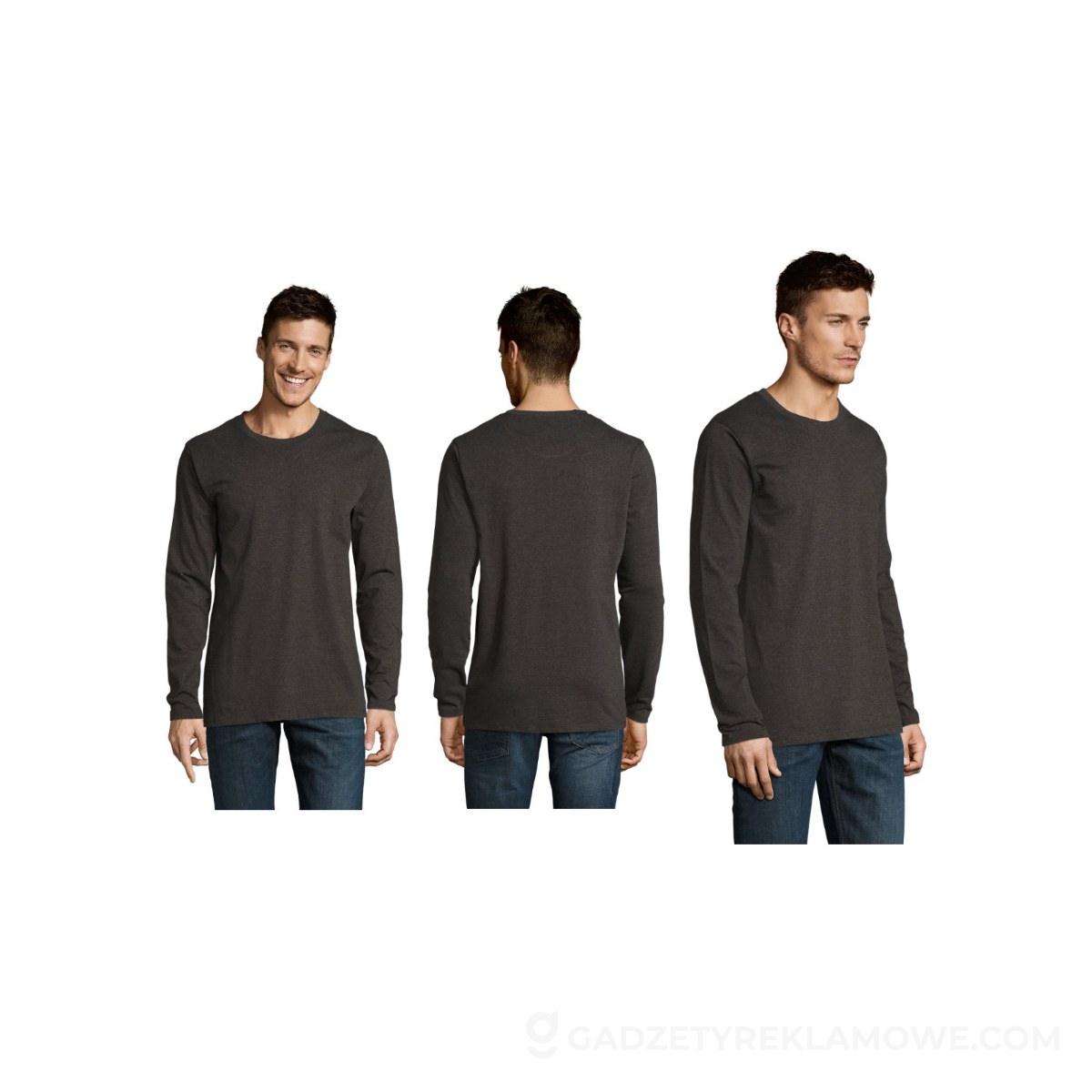 IMPERIAL LSL MEN t-shirt 190g IMPERIAL LSL MEN - Charcoal Melange - XL