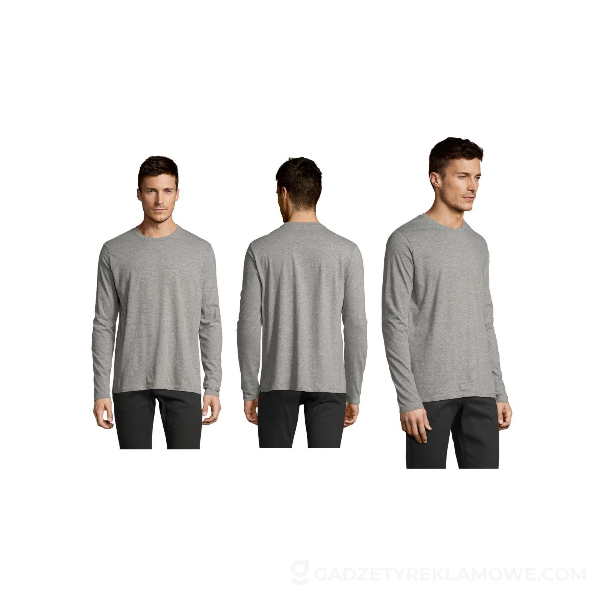 IMPERIAL LSL MEN t-shirt 190g IMPERIAL LSL MEN - Szary Melanż - XS