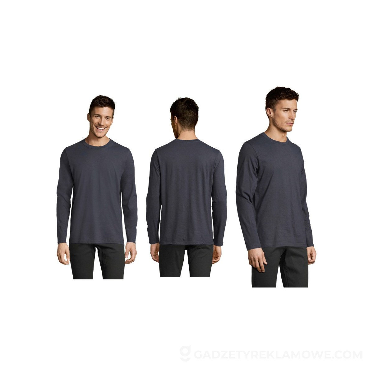 S02074-MU-L-wariantu-watermark IMPERIAL LSL MEN t-shirt 190g IMPERIAL LSL MEN - Mysi Szary - L