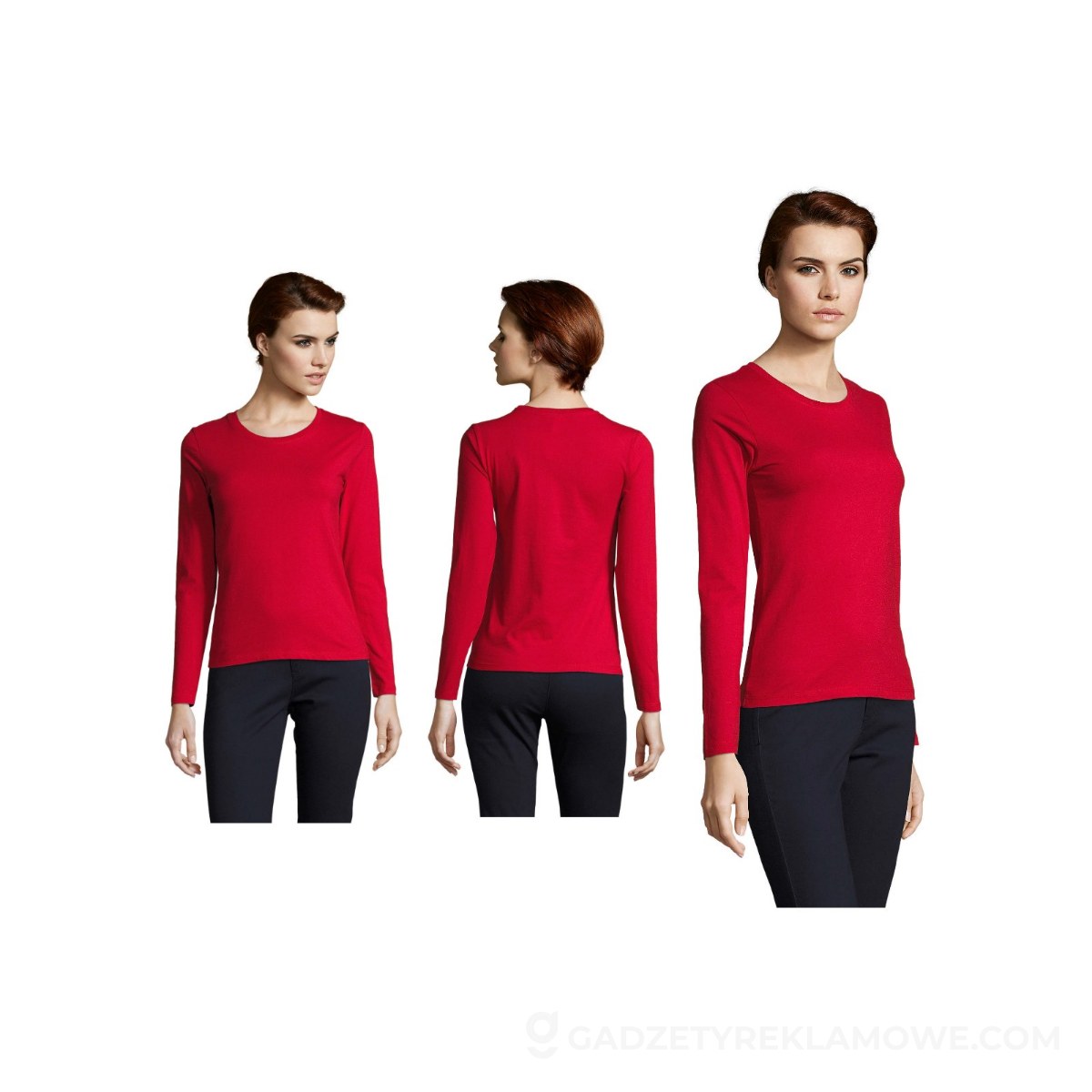 IMPERIAL damska bluzka 190 IMPERIAL LSL WOMEN - Czerwona - S