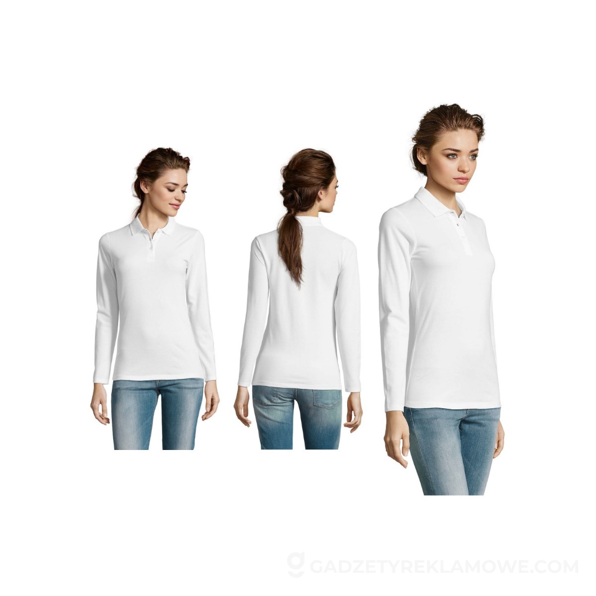 PERFECT Damskie LSL POLO180 PERFECT LSL WOMEN - Biała - M