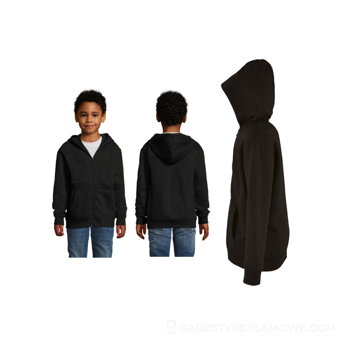 STONE Dziecięcy hoodie STONE KIDS - Czarny - XXL