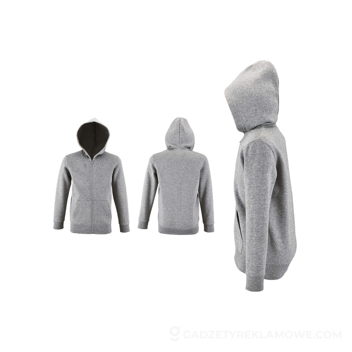 STONE Dziecięcy hoodie STONE KIDS - Szary Melanż 2 - XXL