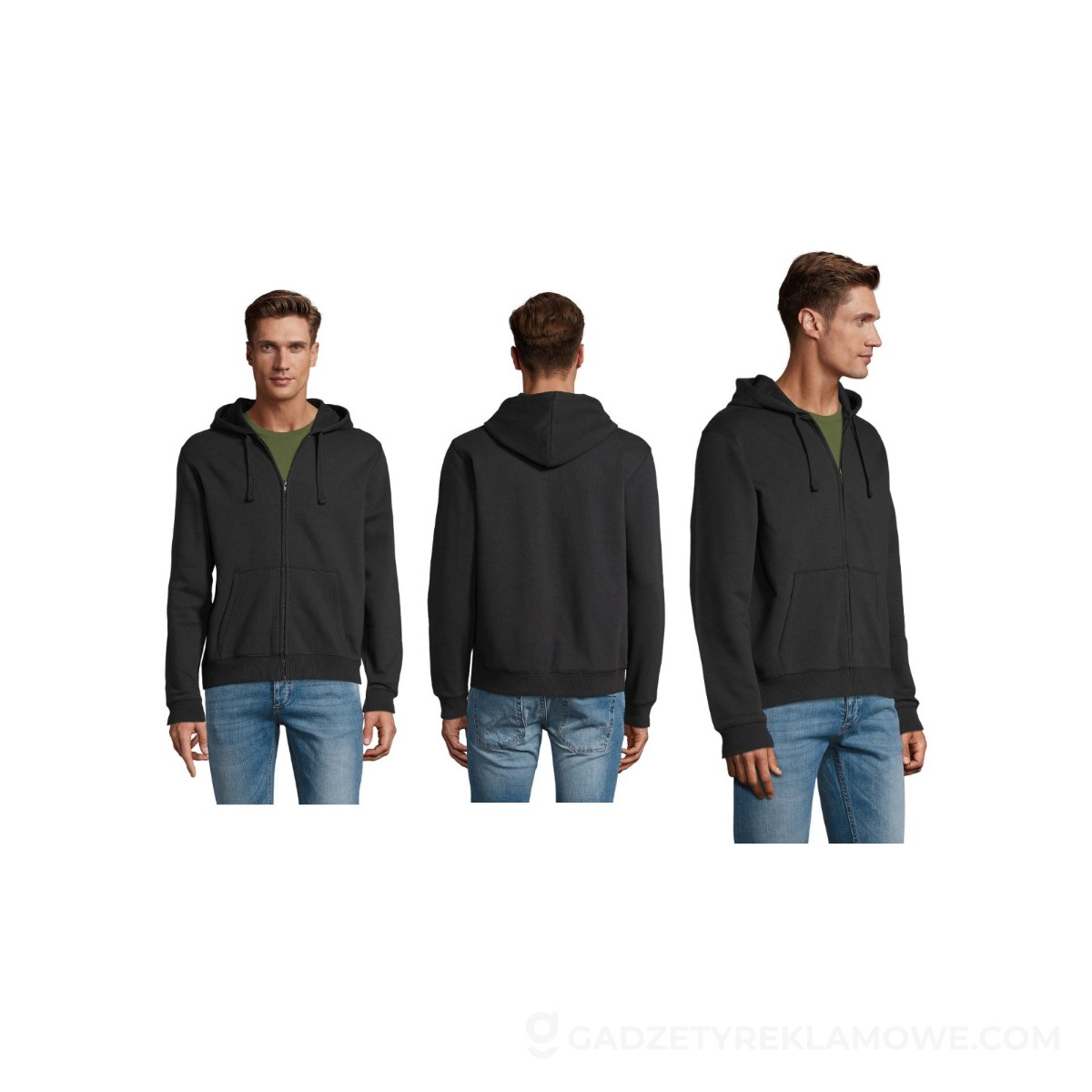 SPIKE HOOD Męskie 280gr SPIKE MEN - Czarny - L