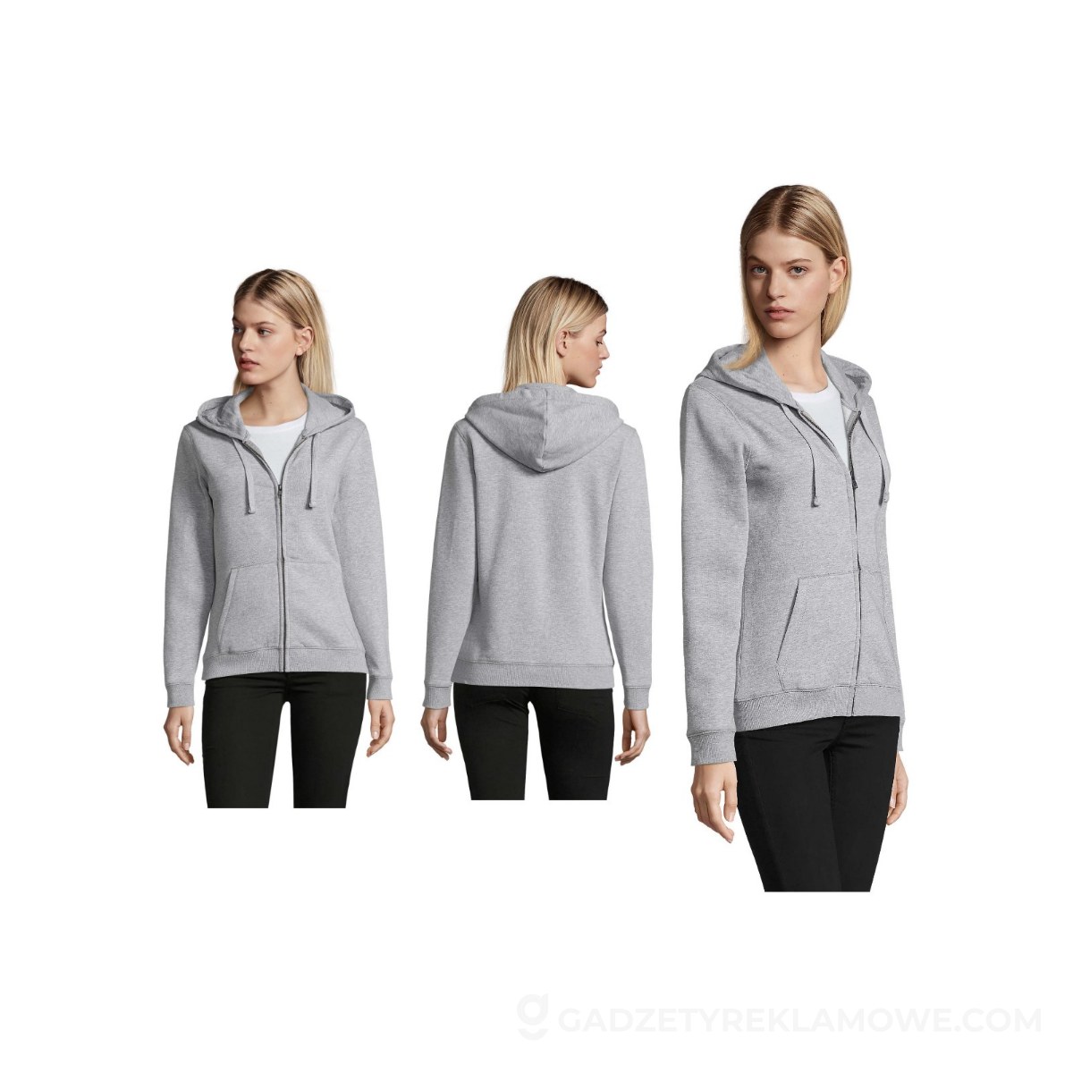 SPIKE HOOD Damskie 280gr SPIKE WOMEN - Szary Melanż 2 - L