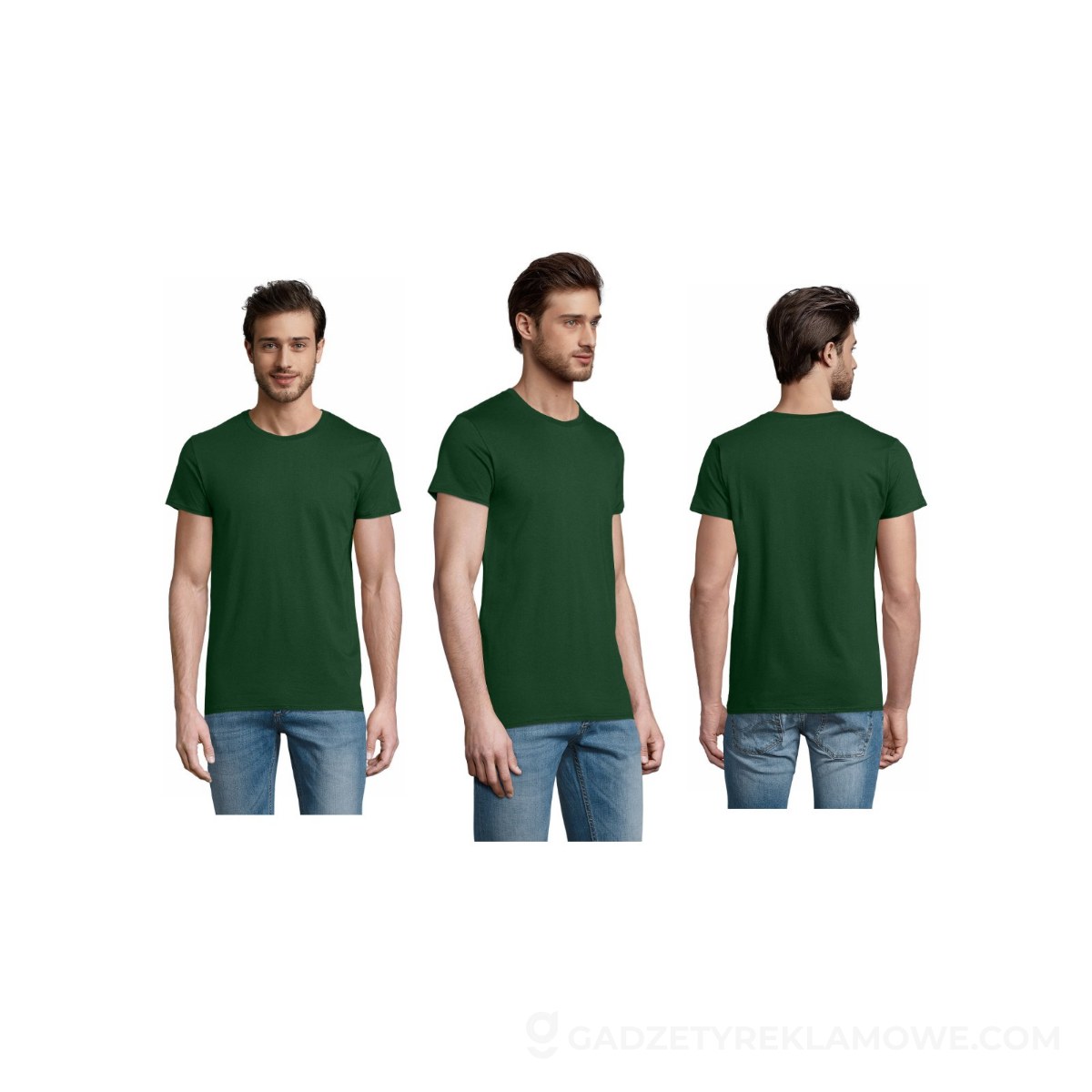S03565-BO-L-wariantu-watermark Koszulka męska PIONEER 175g PIONEER MEN - Ciemno-Zielona - L