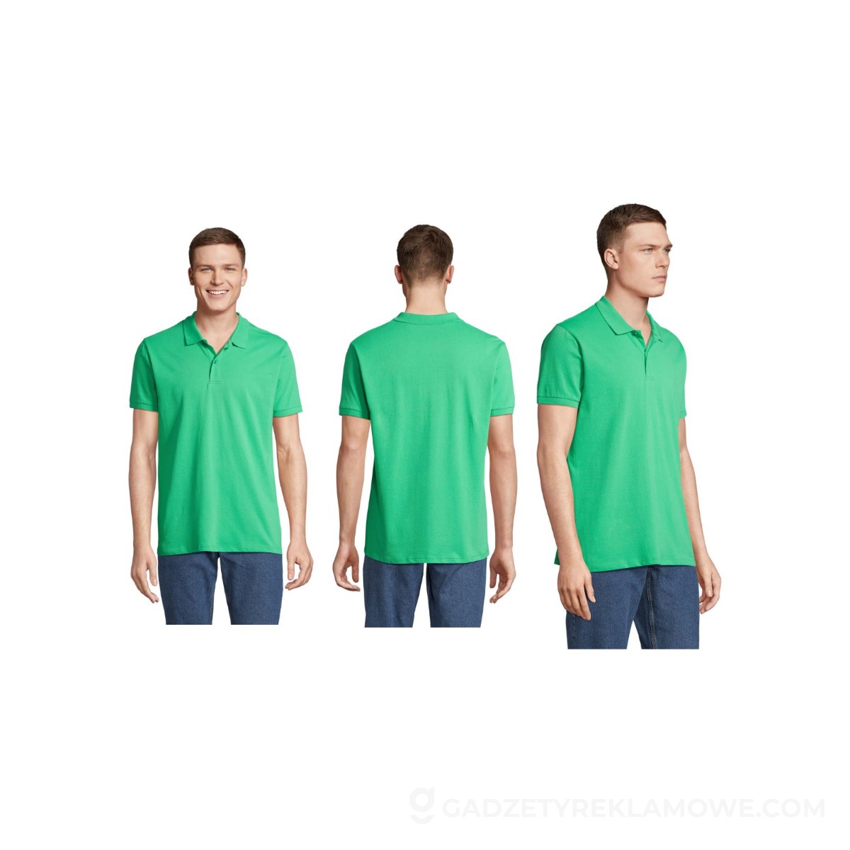 PLANET MEN polo 170g PLANET MEN - Wiosenna Zieleń - M