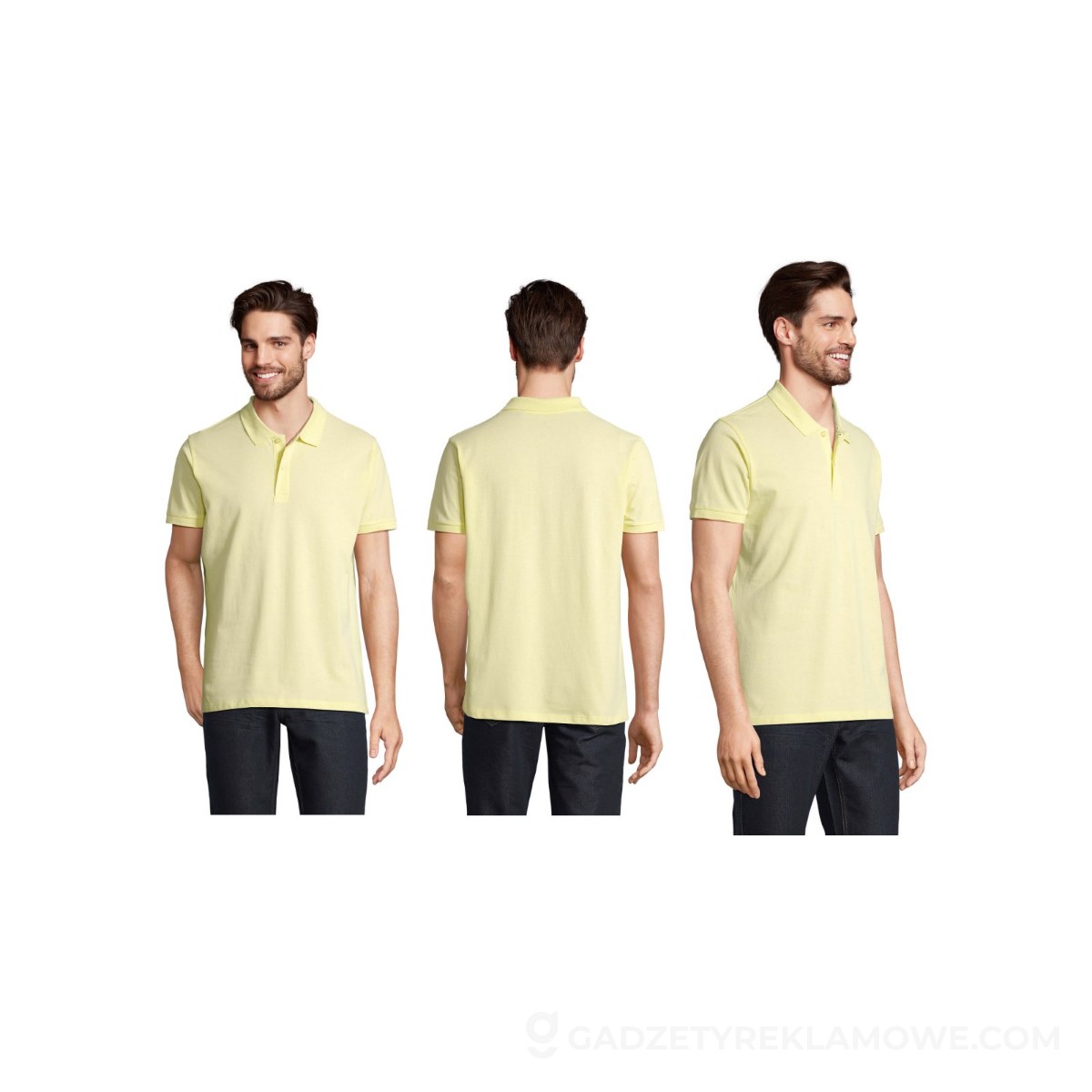 PLANET MEN polo 170g PLANET MEN - Jasno Żółte - S