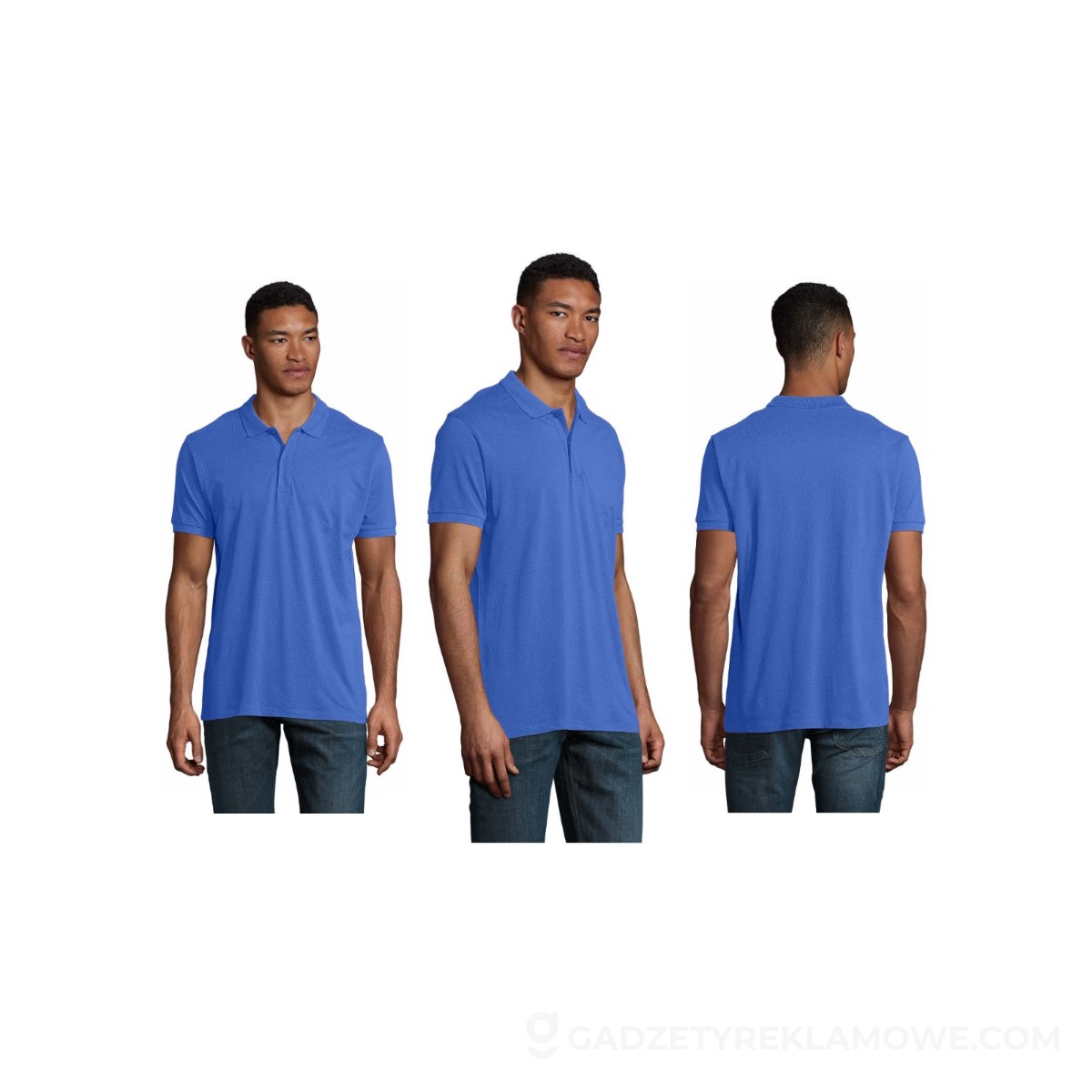 PLANET MEN polo 170g PLANET MEN - Niebieskie - XL