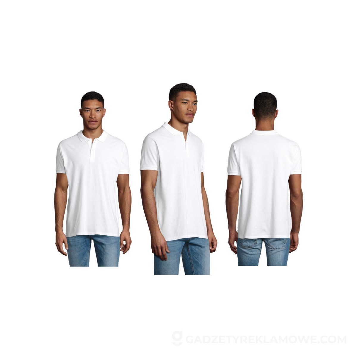 PLANET MEN polo 170g PLANET MEN - Białe - M