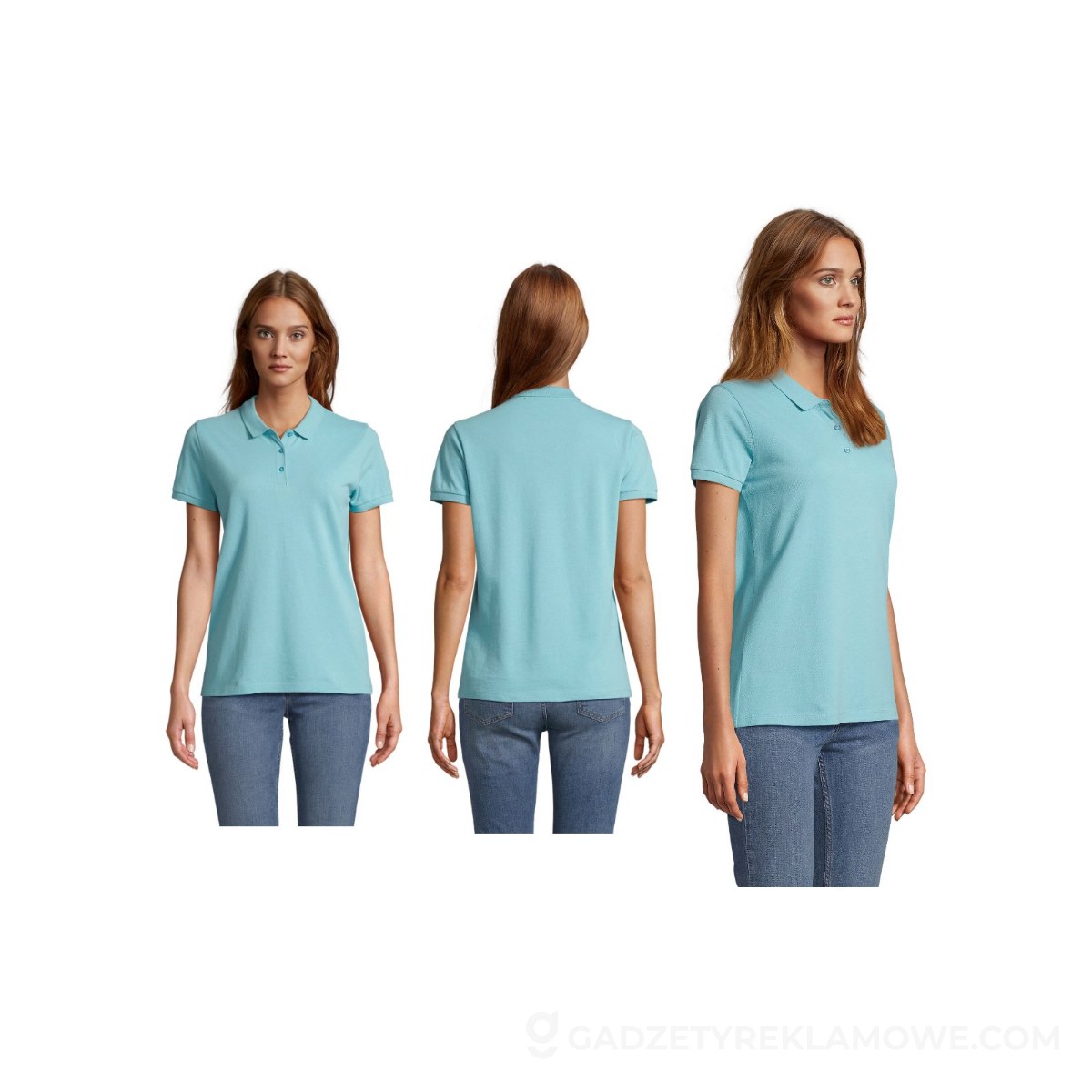 PLANET WOMEN polo 170g PLANET WOMEN - Pool Blue - XXL