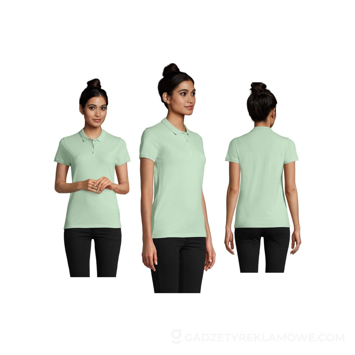 S03575-GN-XL-wariantu-watermark PLANET WOMEN polo 170g PLANET WOMEN - Frozen Green - XL