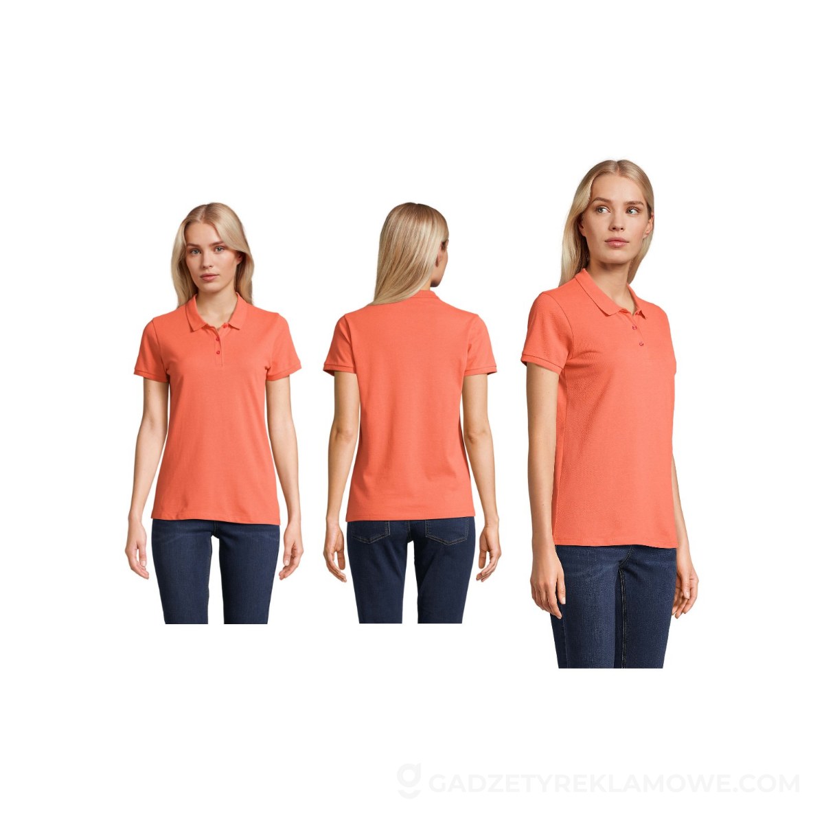 PLANET WOMEN polo 170g PLANET WOMEN - Pop Orange - XXL