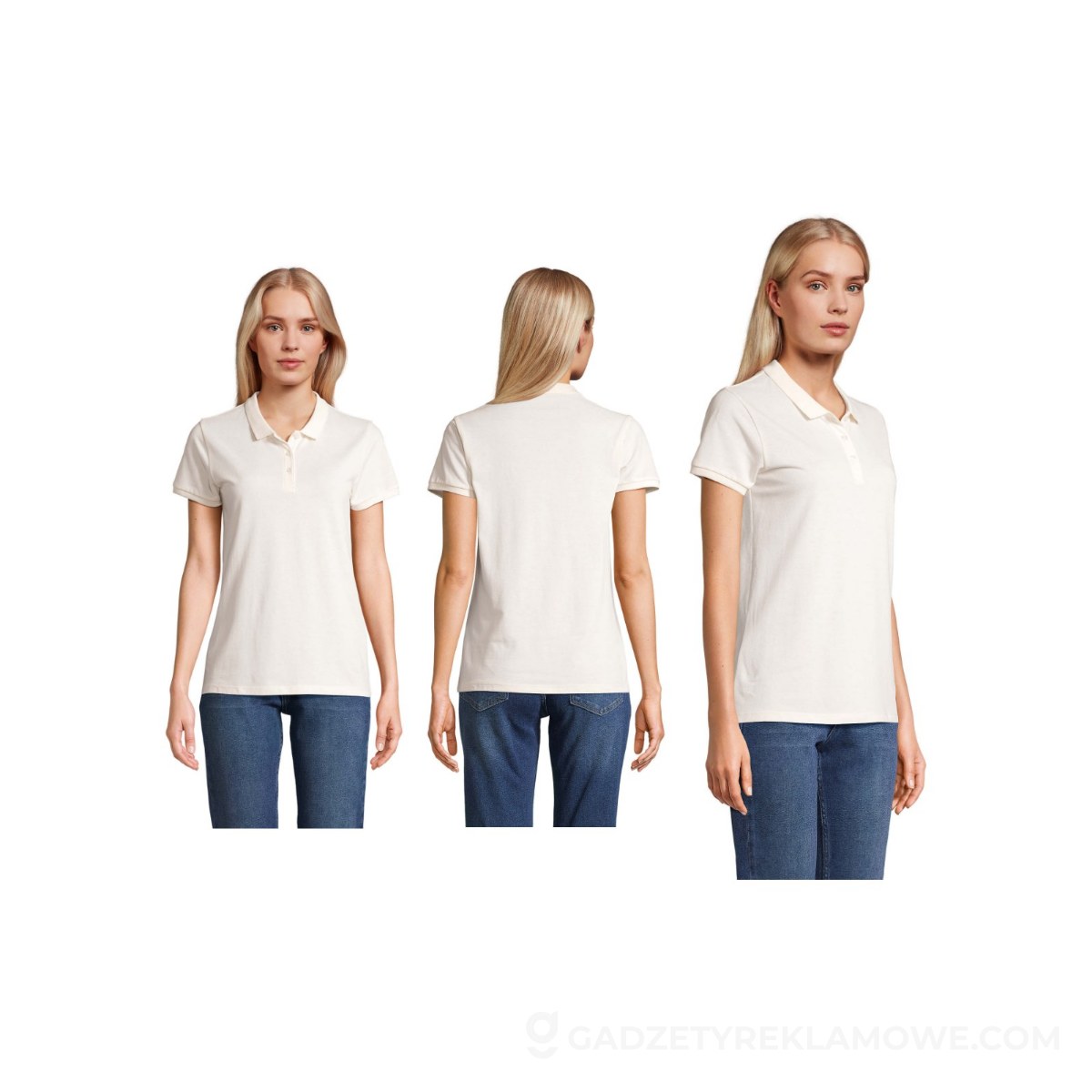 PLANET WOMEN polo 170g PLANET WOMEN - Off-White - M
