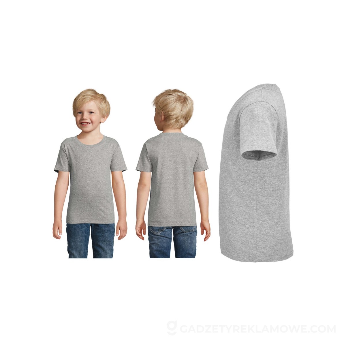S03578-GM-XL-wariantu-watermark PIONEER Dziecięcy T-SHIRT PIONEER KIDS - Szary Melanż - XL