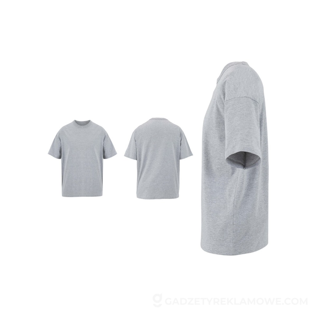 BOXY MEN T-SHIRT OVERSIZE BOXY MEN - Jasnoszary Melanż - L