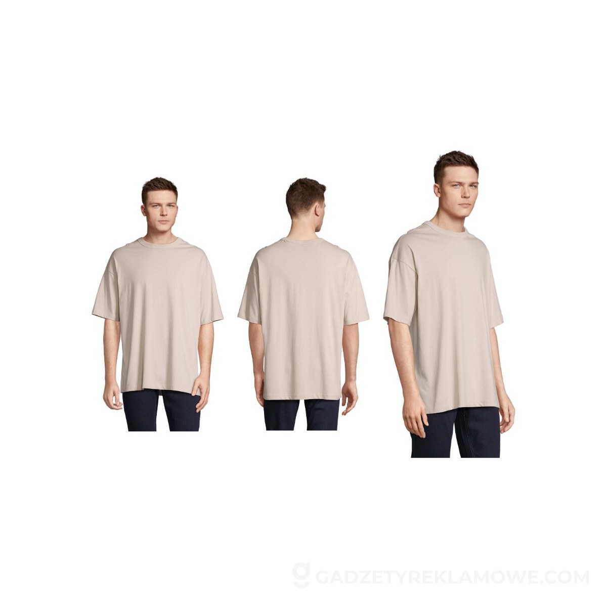 BOXY MEN T-SHIRT OVERSIZE BOXY MEN - Linen Twin - XXL