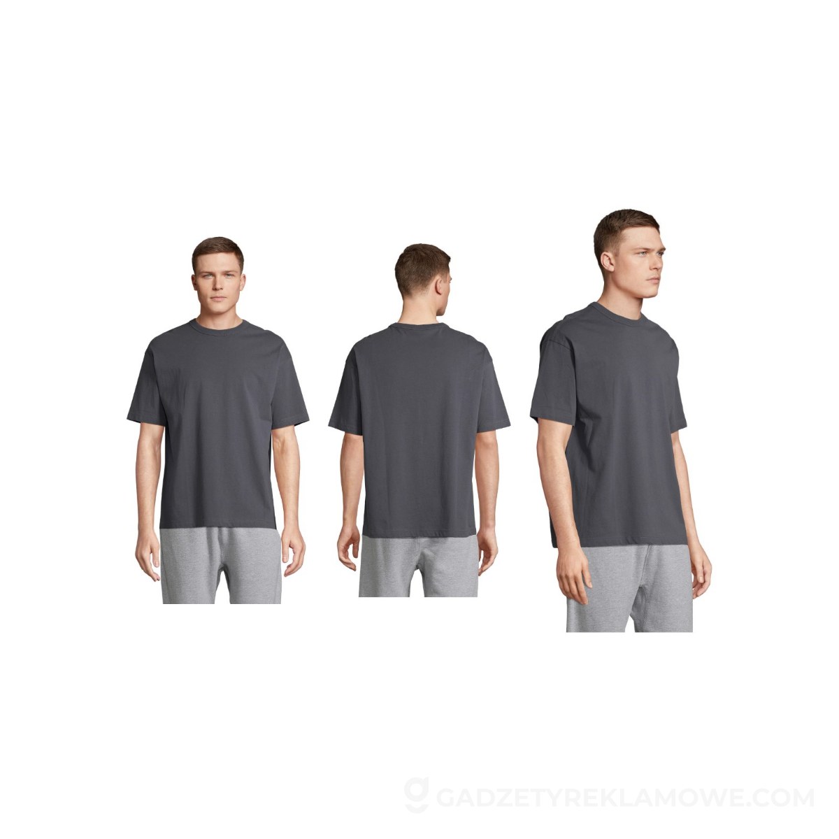 BOXY MEN T-SHIRT OVERSIZE BOXY MEN - Mysi Szary - M