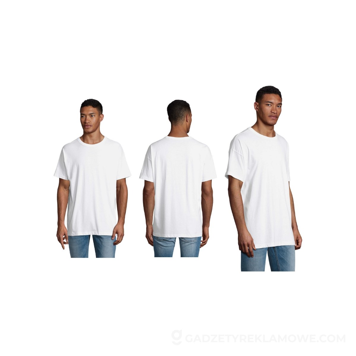 BOXY MEN T-SHIRT OVERSIZE BOXY MEN - Biały - S