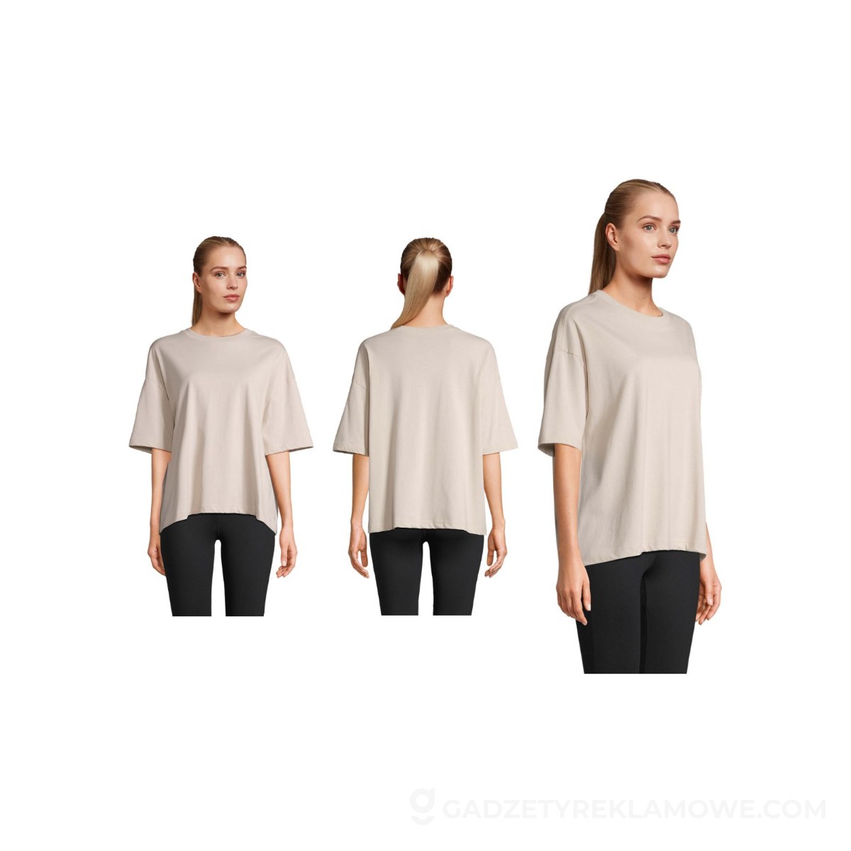 BOXY WOMEN T-SHIRT OVERSIZE BOXY WOMEN - Linen Twin - M