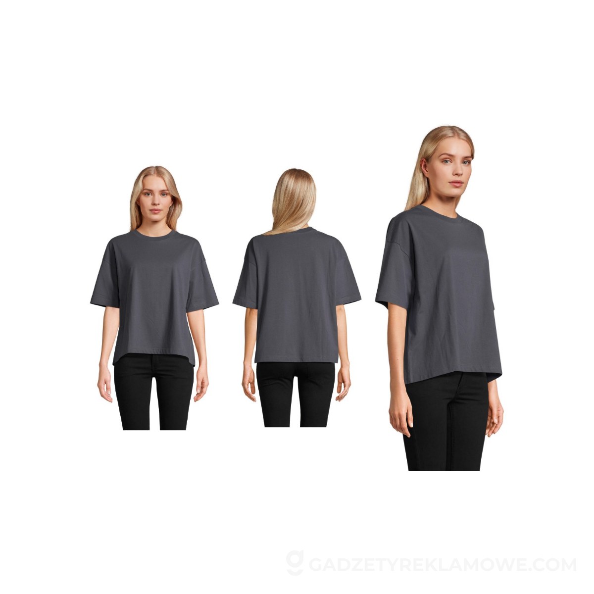 BOXY WOMEN T-SHIRT OVERSIZE BOXY WOMEN - Mysi Szary - M