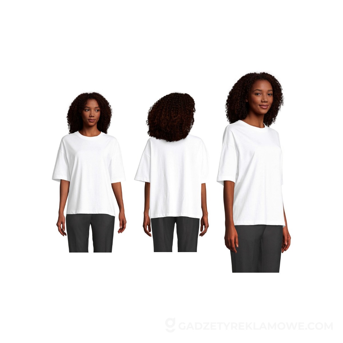 BOXY WOMEN T-SHIRT OVERSIZE BOXY WOMEN - Biała - XS