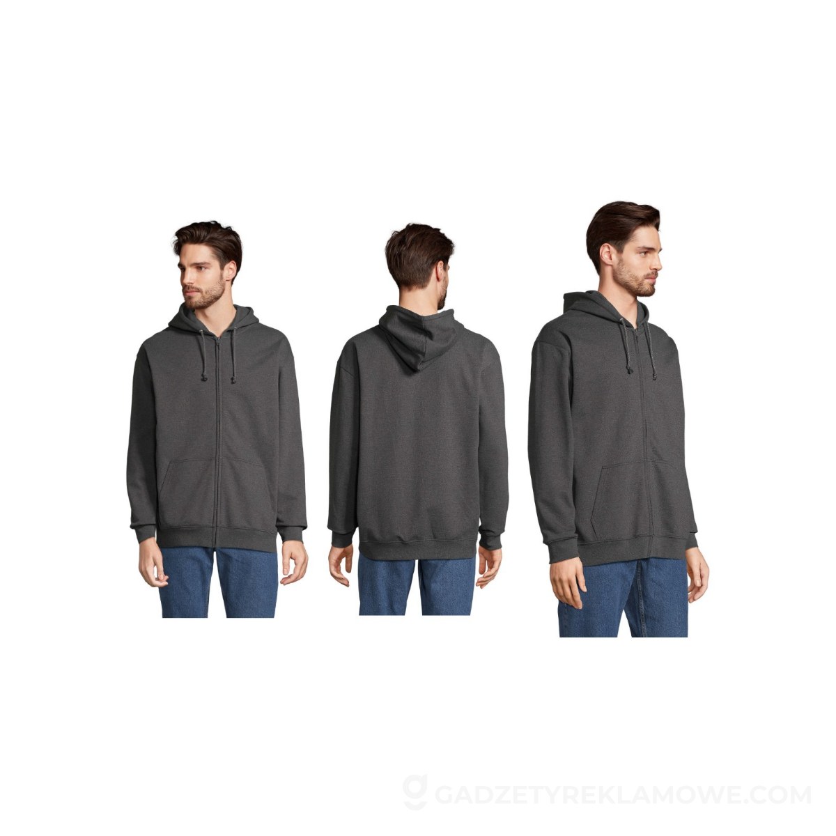 CARTER Bluza z kapturem CARTER - Charcoal Melange - S