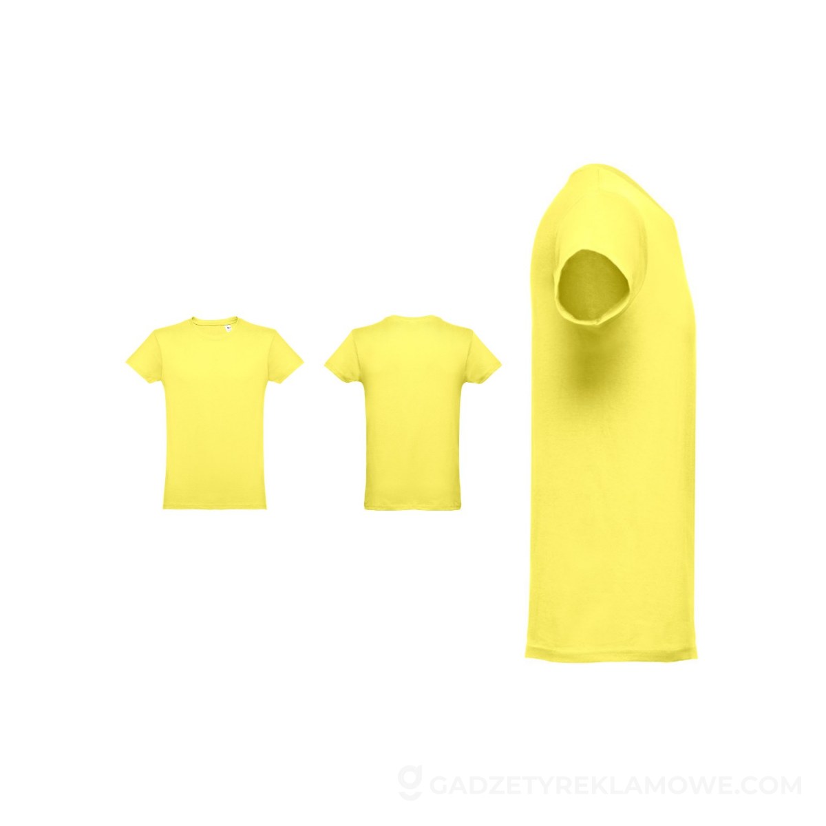 STR-11154-148-XS-wariantu-watermark THC LUANDA II. T-shirt męski z bawełny rurkowej - limonkowy