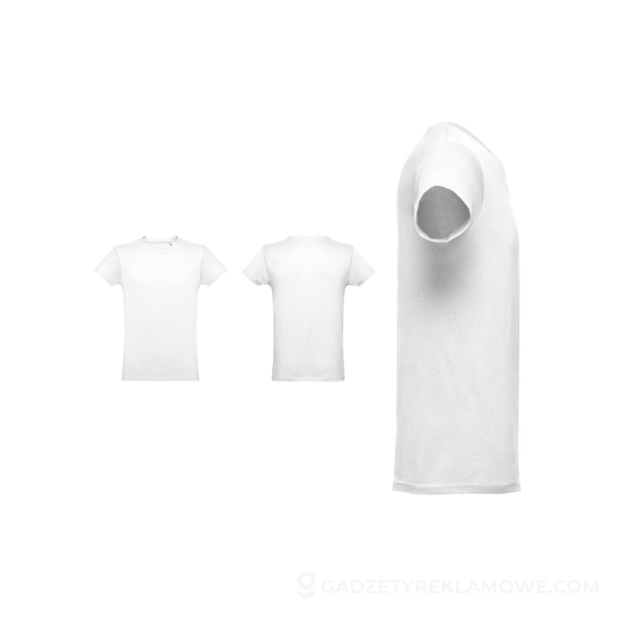 STR-30101-106-M-wariantu-watermark THC LUANDA WH. T-shirt męski z bawełny rurkowej. Kolor biały - Biały