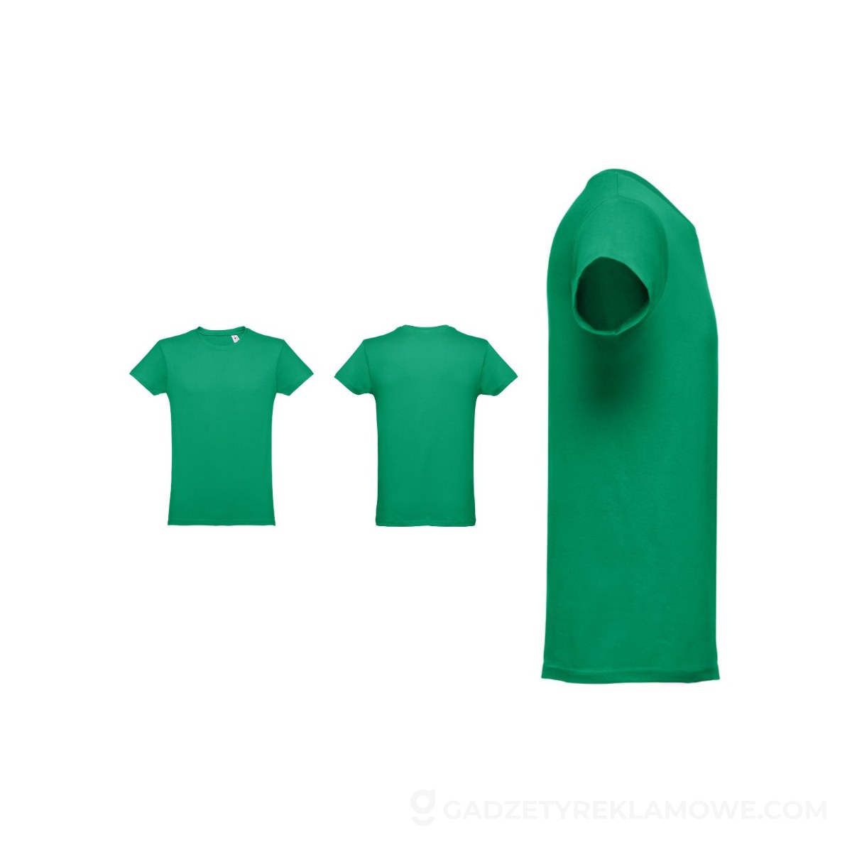THC LUANDA. T-shirt męski z bawełny rurkowej - zielony