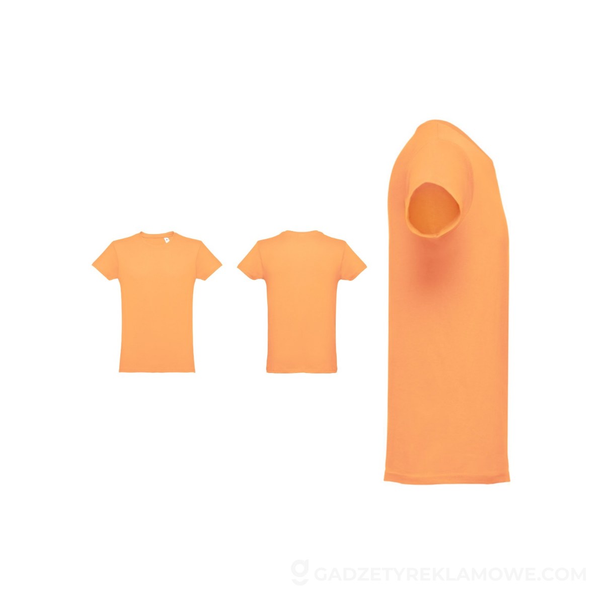 STR-30102-178-XXL-wariantu-watermark THC LUANDA. T-shirt męski z bawełny rurkowej - Koralowy pomarańczowy