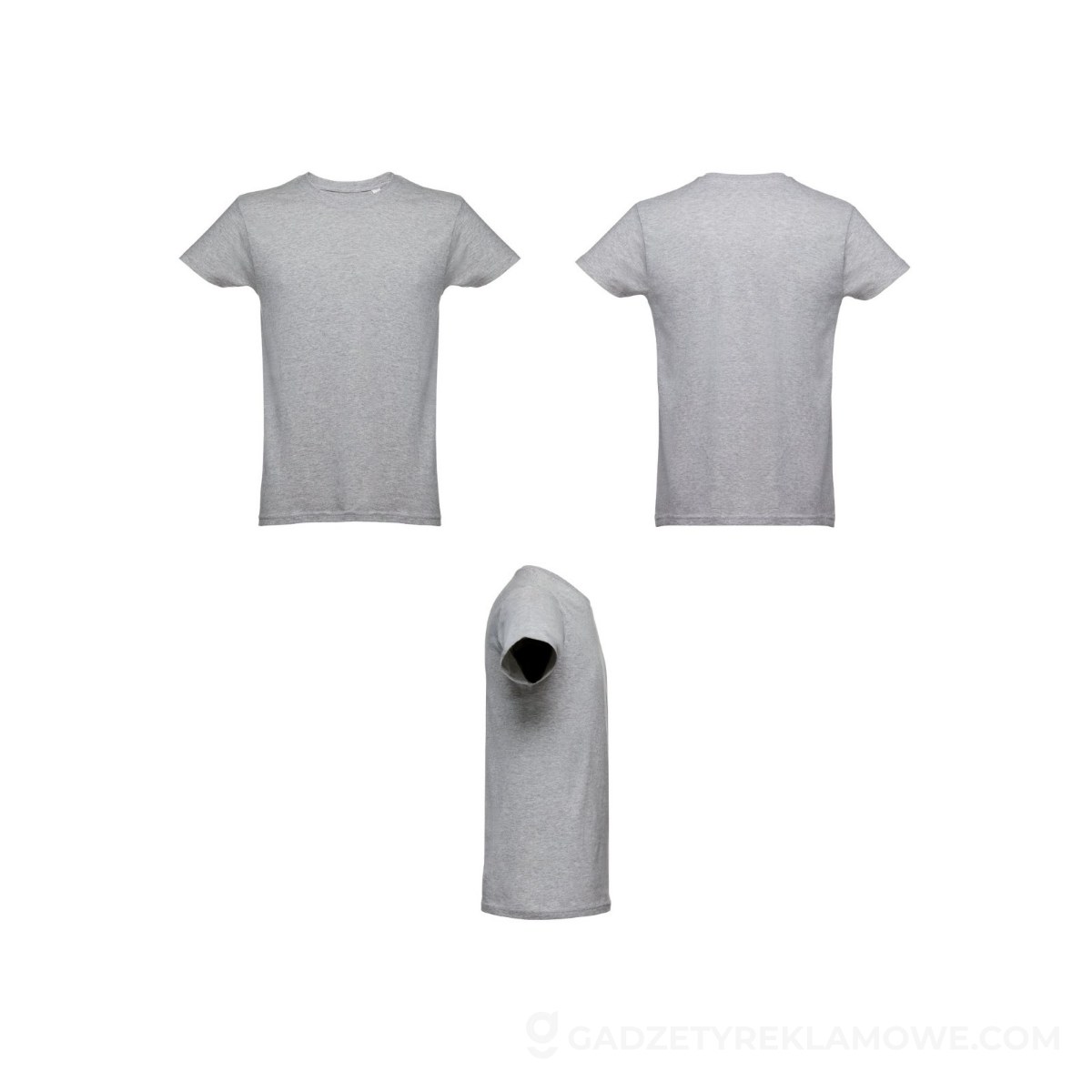 STR-30102-183-L-wariantu-watermark THC LUANDA. T-shirt męski z bawełny rurkowej - Jasnoszary melanż