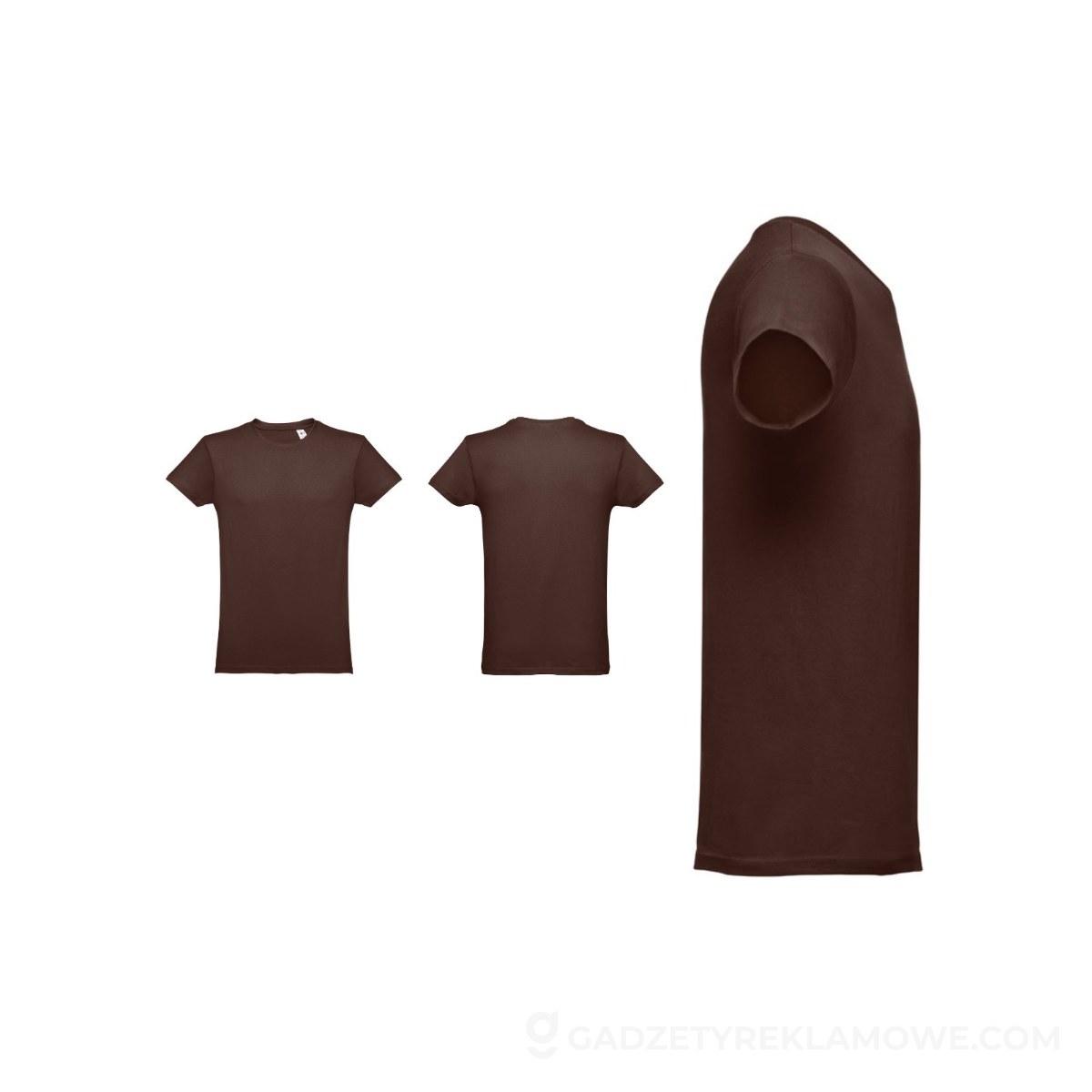 THC LUANDA 3XL. Męski t-shirt - Ciemnobrązowy