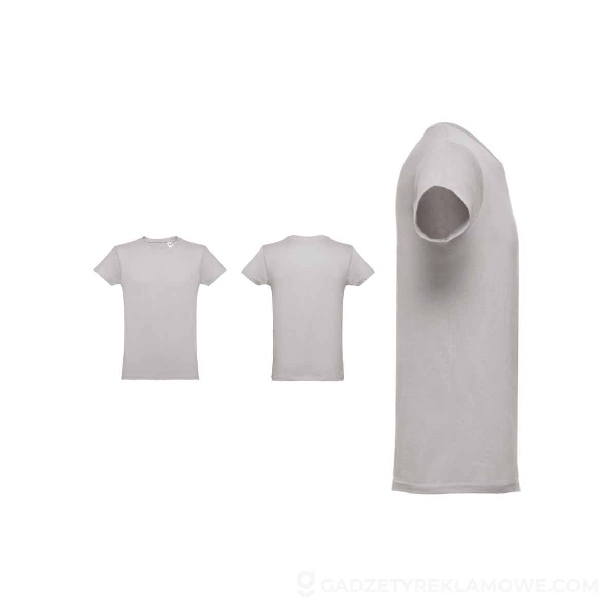 THC LUANDA 3XL. Męski t-shirt - Jasno szary
