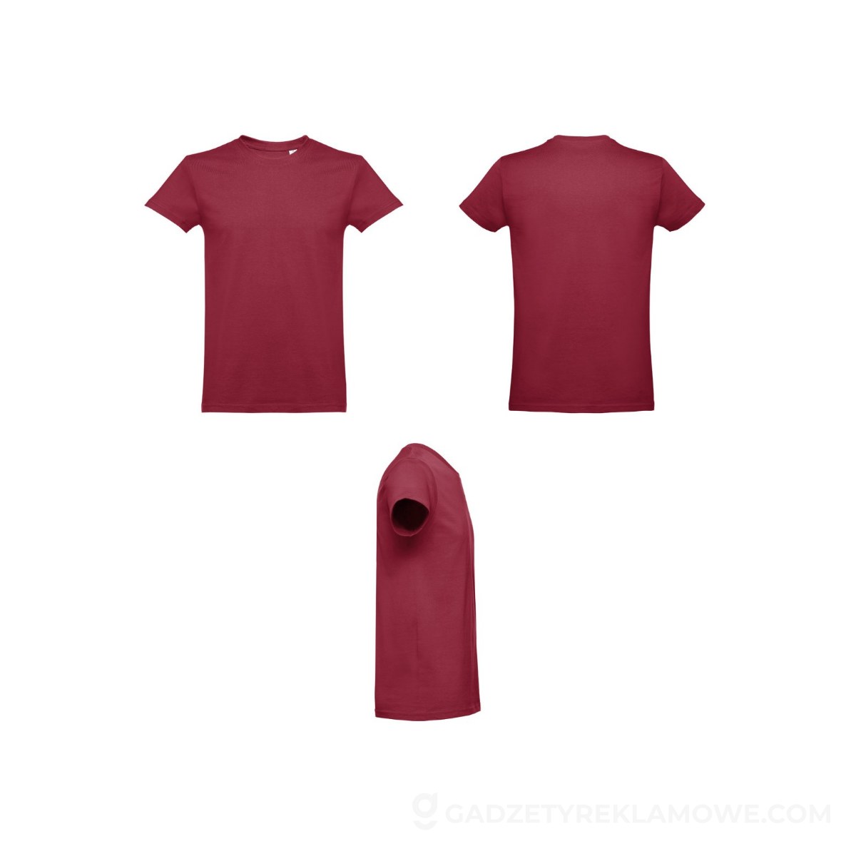 THC ANKARA. Męski t-shirt - Burgundowy