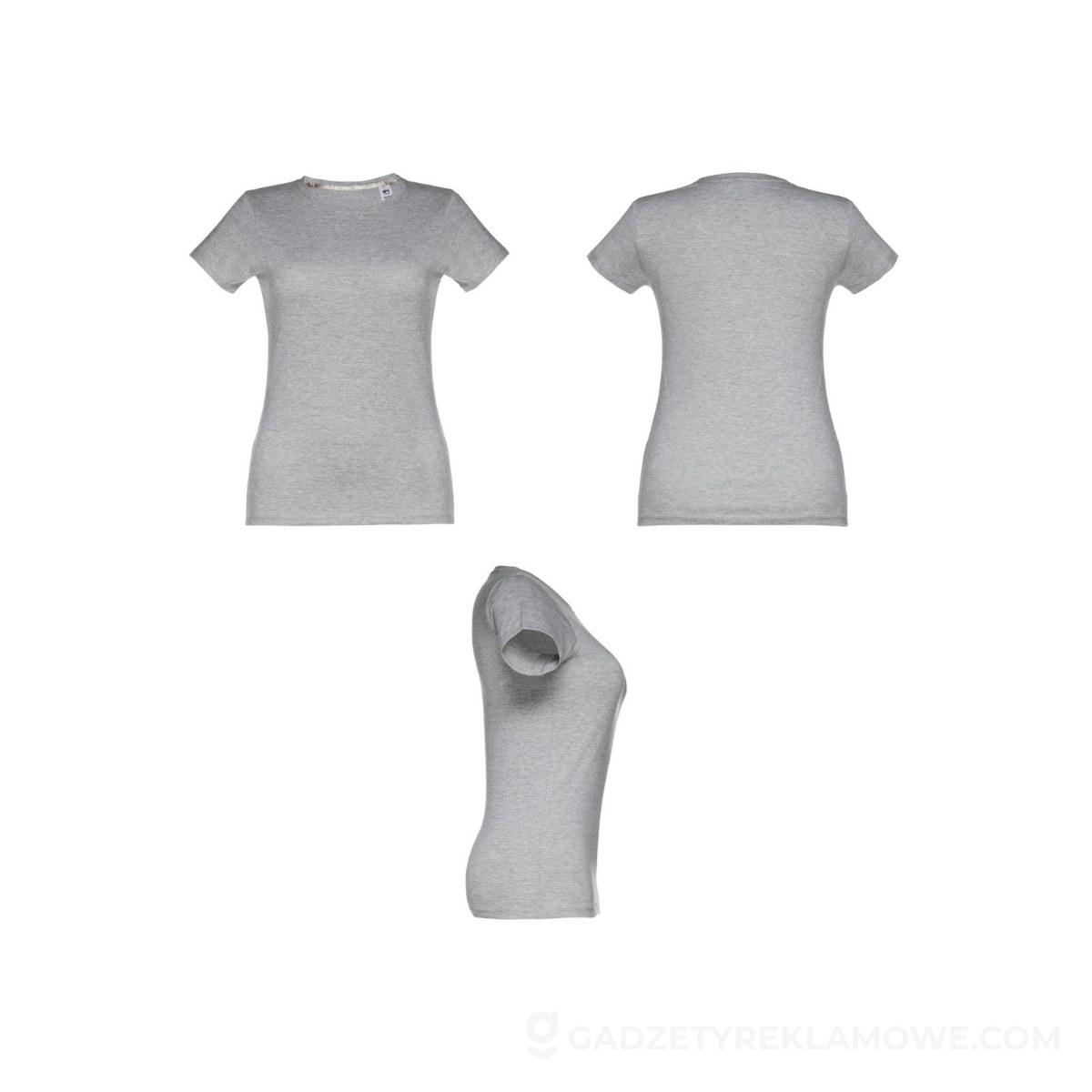 THC ANKARA WOMEN. Damski t-shirt - Jasnoszary melanż