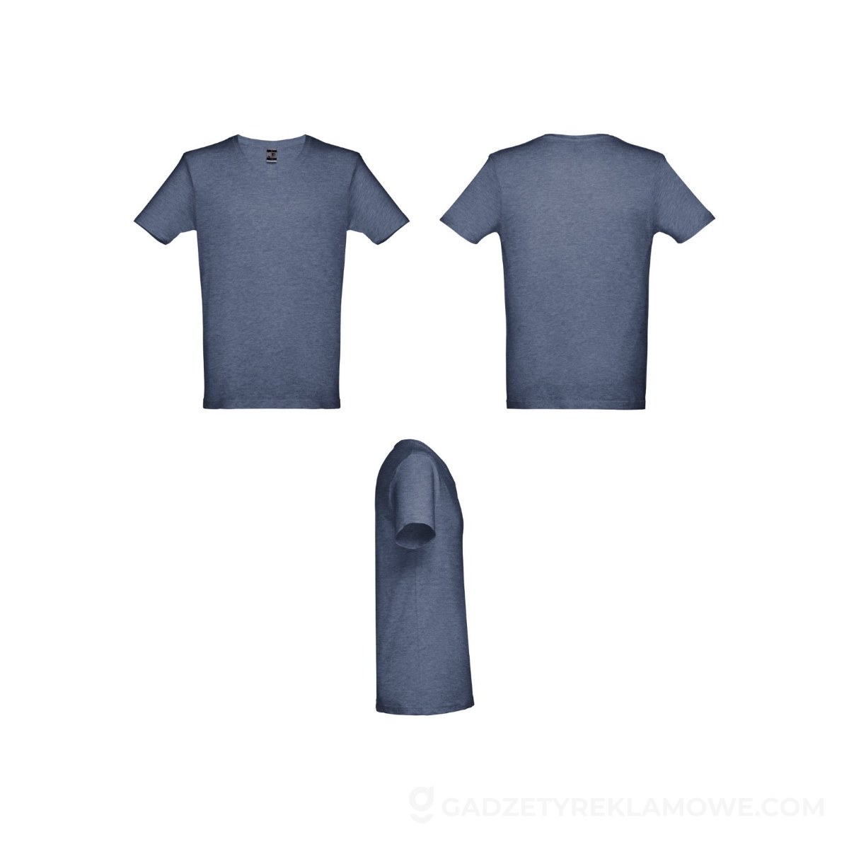 THC ATHENS. Męski t-shirt - Niebieski melanż
