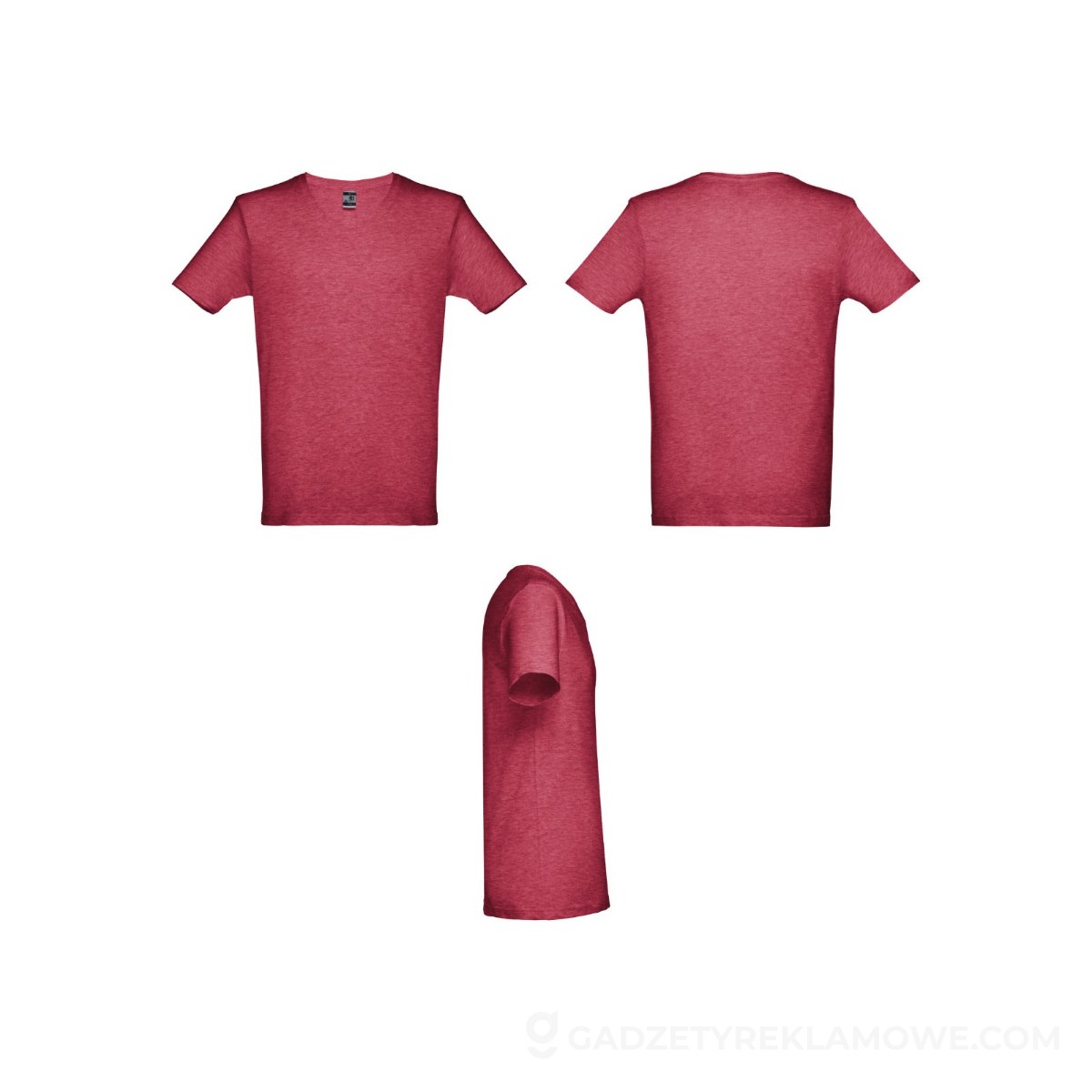 THC ATHENS. Męski t-shirt - Czerwony melanż